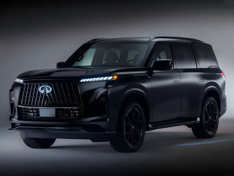 Must väliskomplekt / 3,5T V6 Power - ametlikud pildid 2026 Infiniti Qx80 sportversioonist